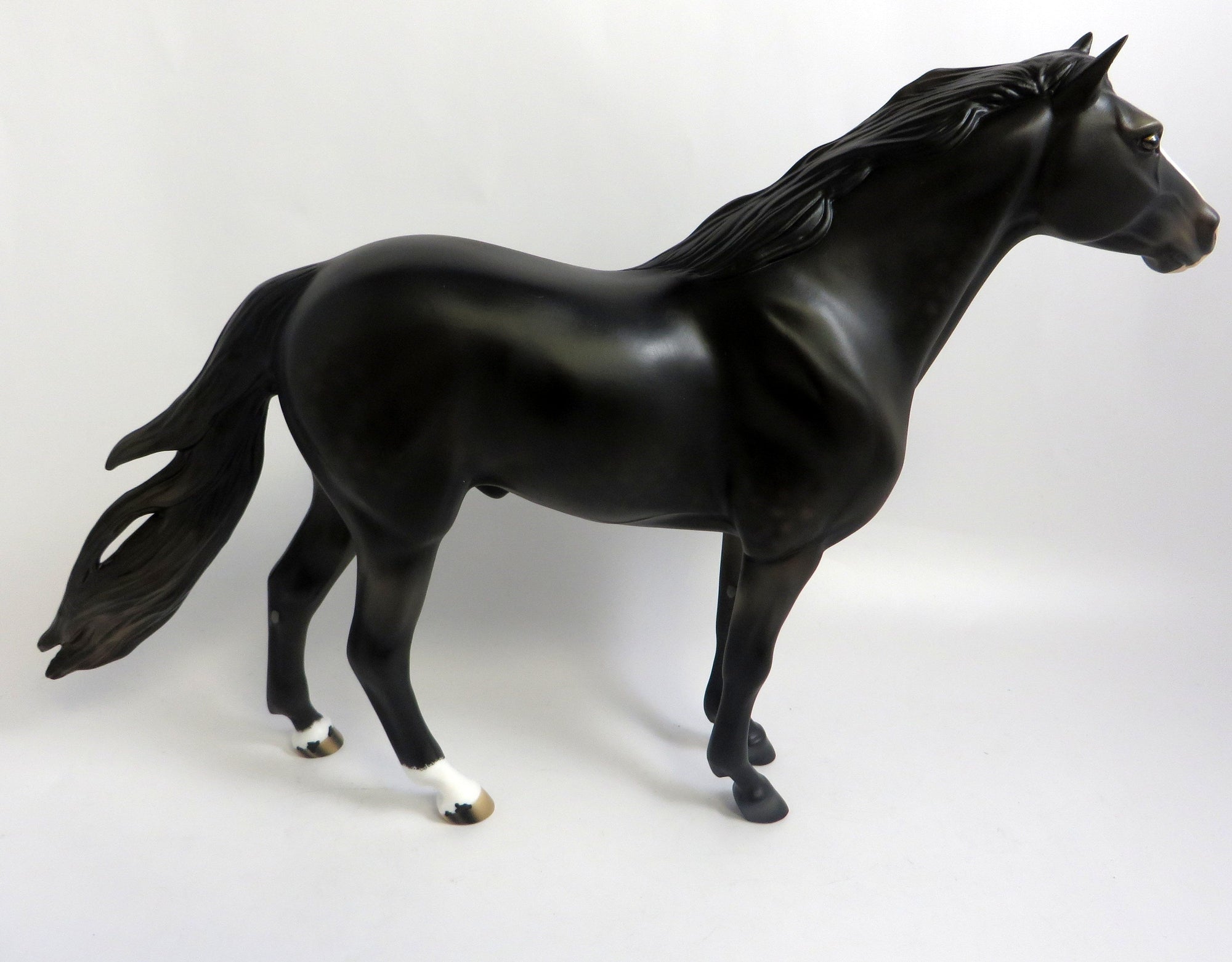 SPUR-OOAK BROWN BAY DAPPLE BLM MUSTANG MODEL HORSE BY AUDREY DIXON 8/22/19