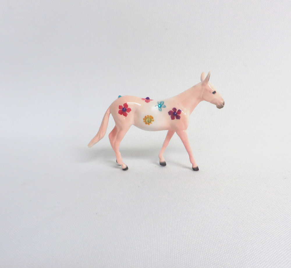 LILLY-OOAK FLORAL MULE CHIP MODEL HORSE 3/29/19