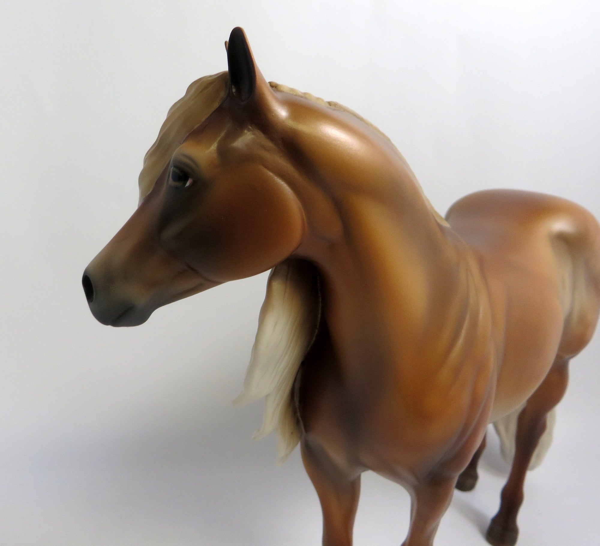 WEKNOWHESKNOT-OOAK DAPPLE PALOMINO ISH MODEL HORSE BY MISSY FOX 8/22/19