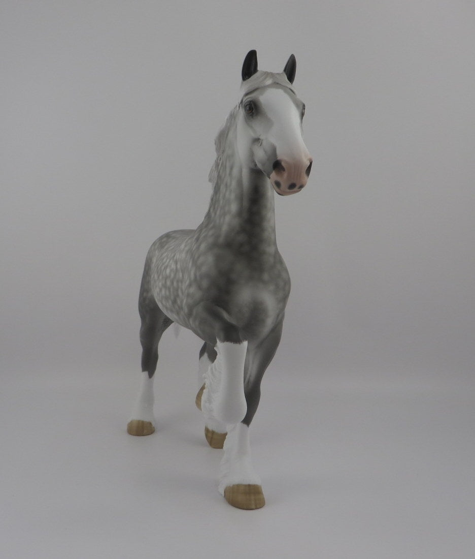 MOSCOW BLAST-OOAK DAPPLE GREY TROTTING DRAFTER BY SHERYL LEISURE