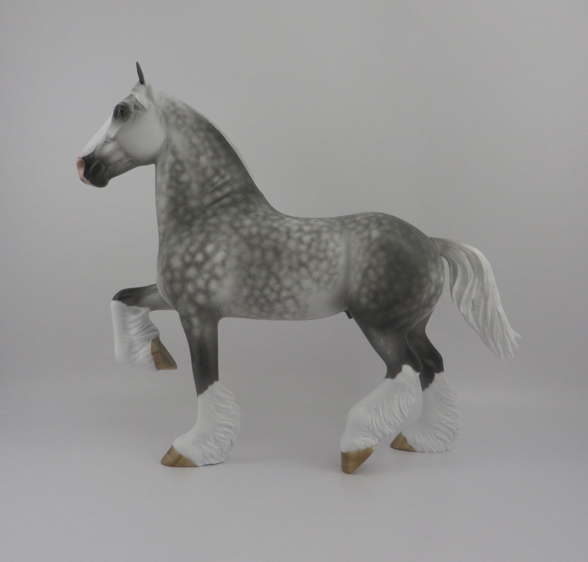 MOSCOW BLAST-OOAK DAPPLE GREY TROTTING DRAFTER BY SHERYL LEISURE