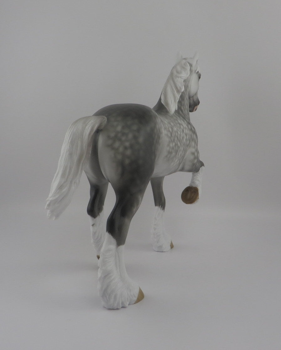 MOSCOW BLAST-OOAK DAPPLE GREY TROTTING DRAFTER BY SHERYL LEISURE