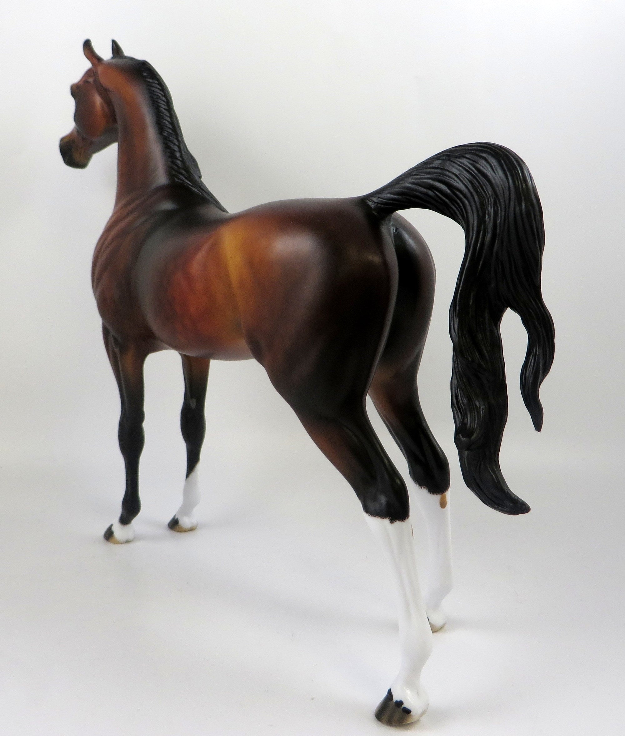 IM&#39; ON IT-OOAK DAPPLE BAY ARABIAN MODEL HORSE BY AUDREY DIXON 8/23/19