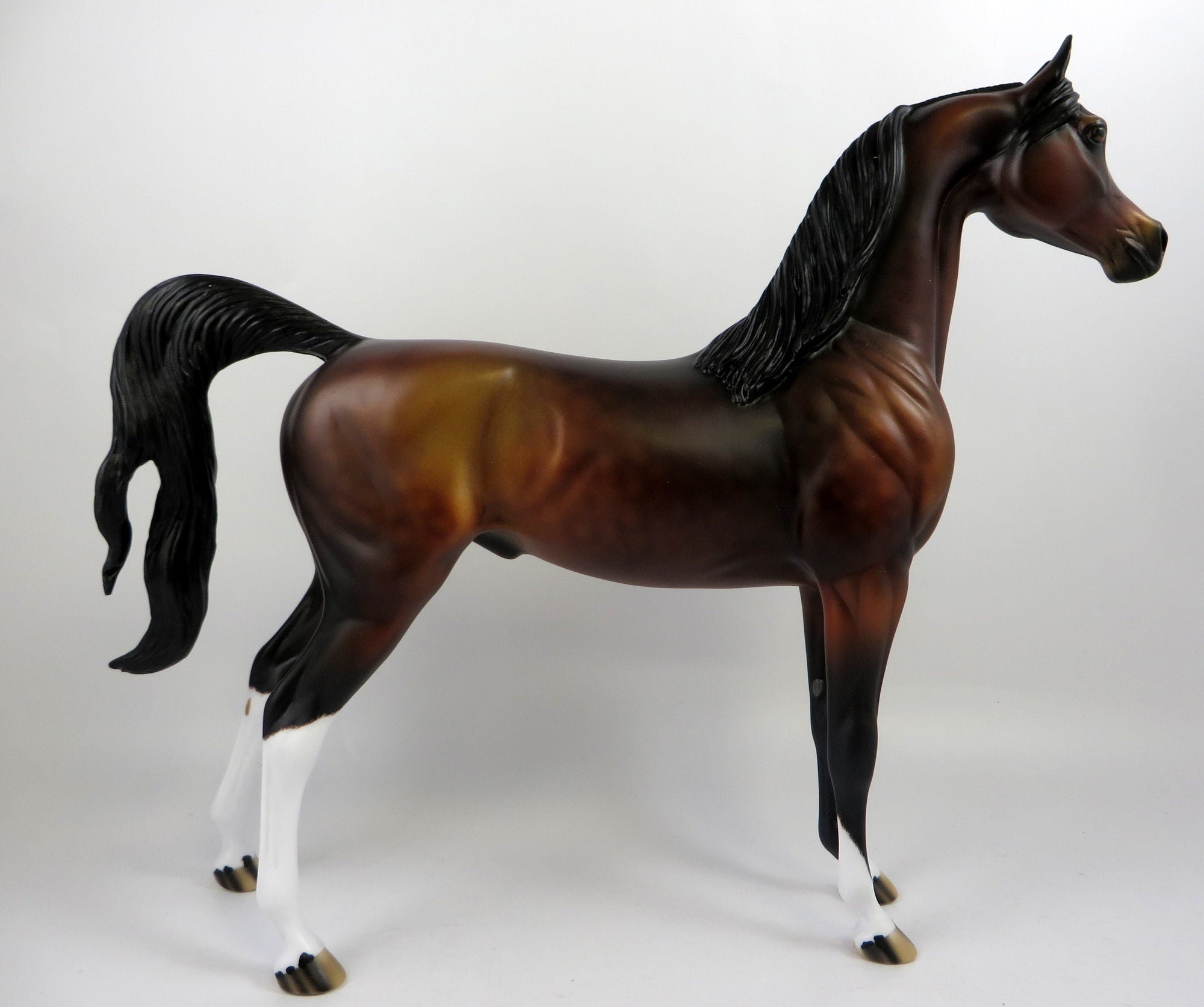 IM&#39; ON IT-OOAK DAPPLE BAY ARABIAN MODEL HORSE BY AUDREY DIXON 8/23/19