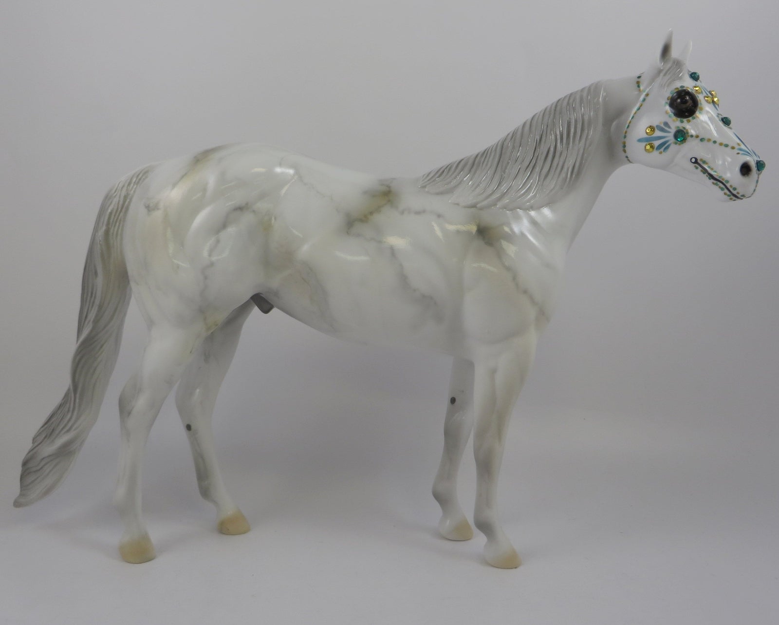 SUGAR SUGAR - OOAK MARBLE SUGAR SKULL DECORATOR ISH MODEL HORSE BY DAWN QUICK 8/23/19