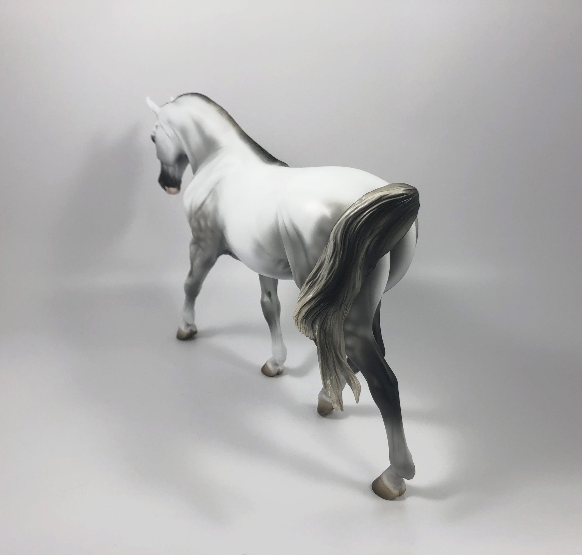 TARTAN-LE-15 DAPPLE GREY IRISH DRAFT MODEL HORSE SHCF 19