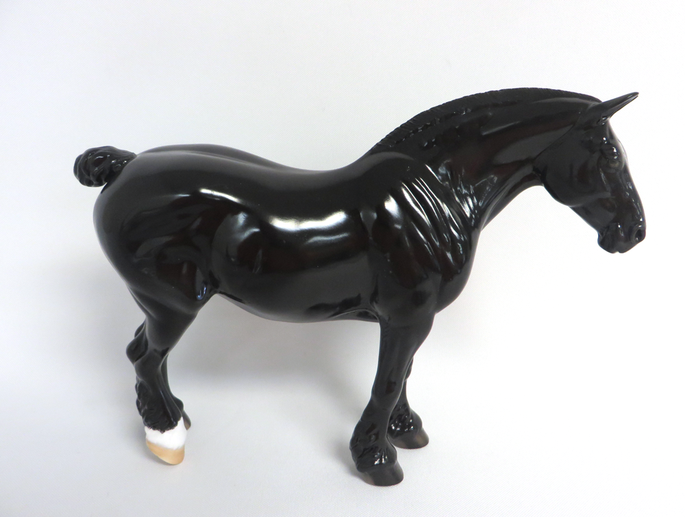 BLACK EYED SUSAN-OOAK GLOSSED DAPPLE BLACK BUNNY EA 2019