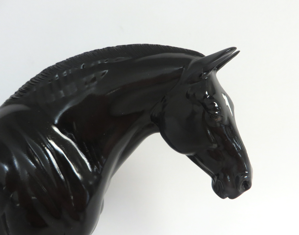 BLACK EYED SUSAN-OOAK GLOSSED DAPPLE BLACK BUNNY EA 2019