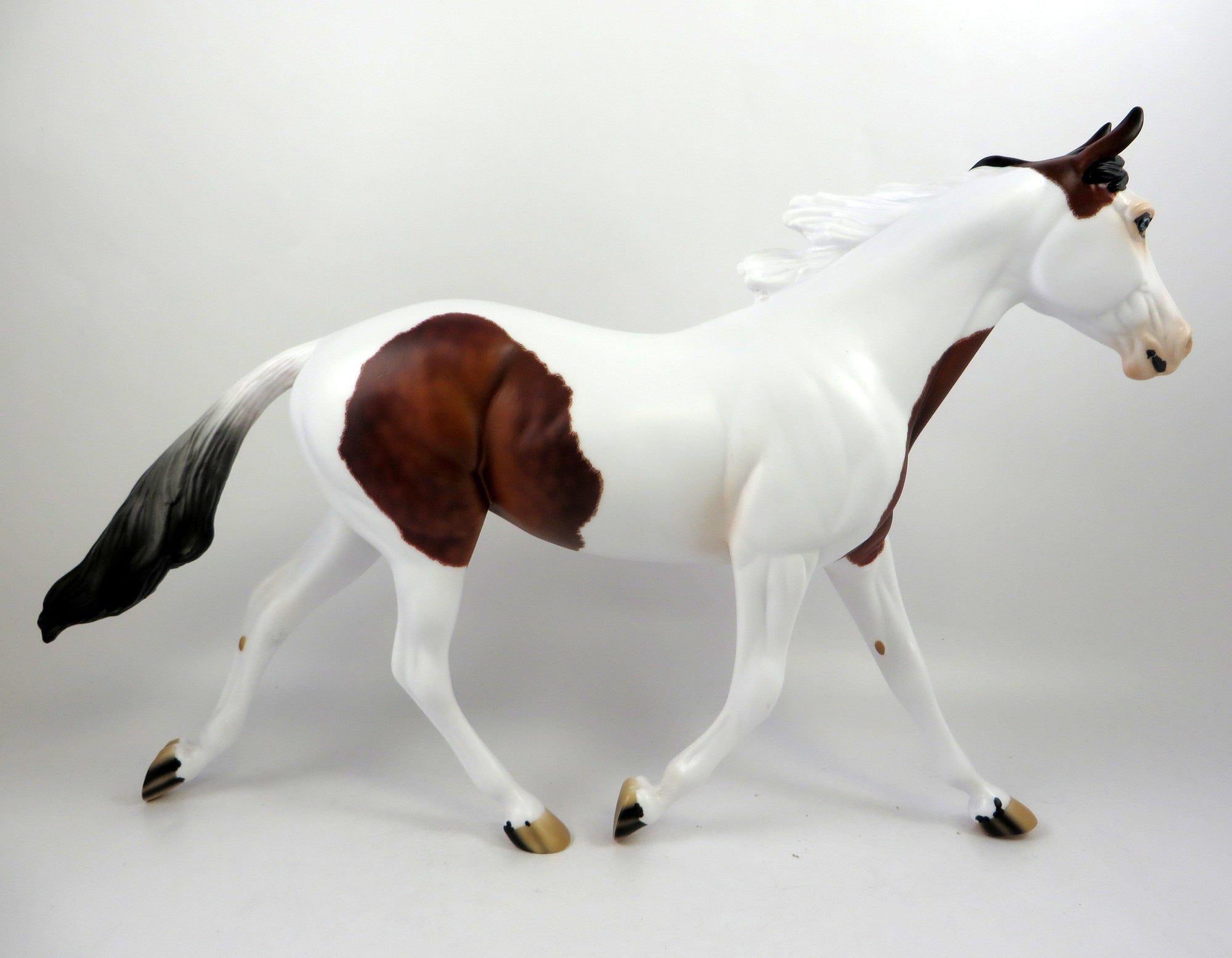 MUCBIOPOLLO-OOAK ETCHED DAPPLE BAY PALOUSE MODEL HORSE 8/26/19