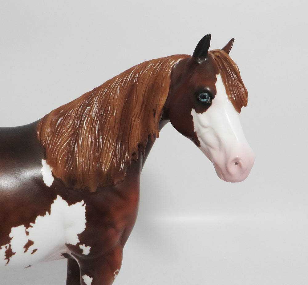 A&#39;HO-OOAK FLAXEN CHESTNUT OVERO ISH MODEL HORSE 7/27/18