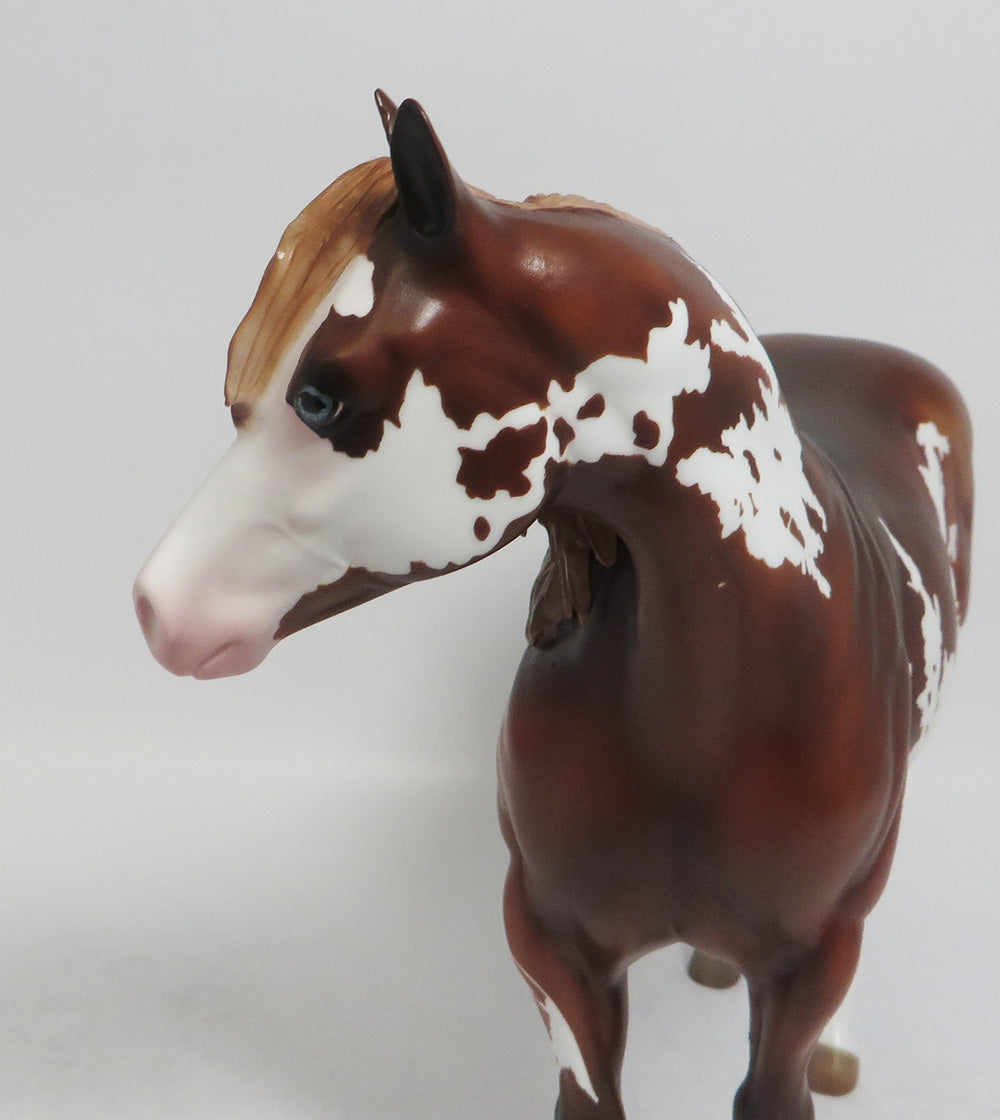 A&#39;HO-OOAK FLAXEN CHESTNUT OVERO ISH MODEL HORSE 7/27/18