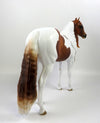 PUGGLE-OOAK ETCHED CHESTNUT PINTO ISH MODEL HORSE BY AUDREY DIXON 8/26/19