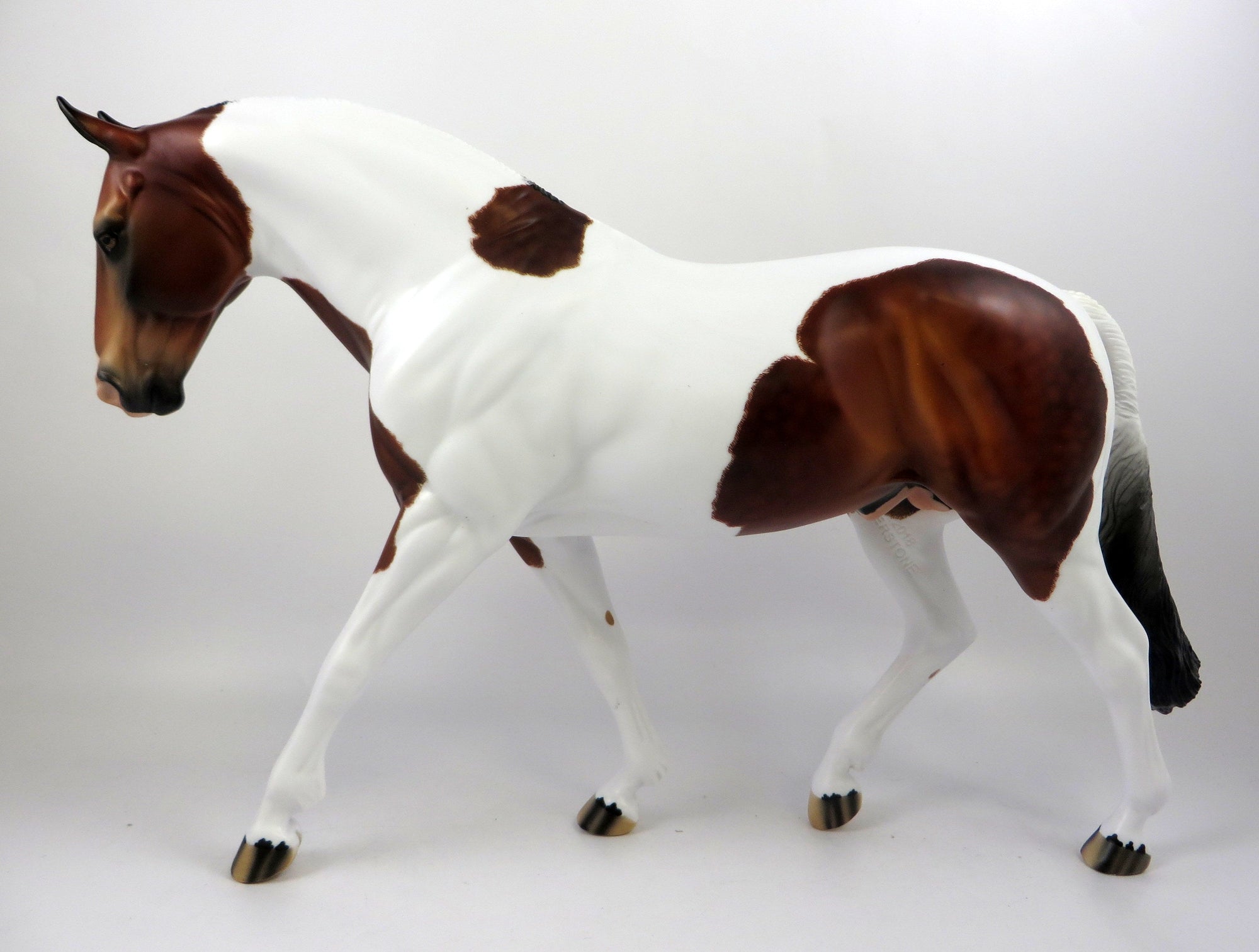 SHIH TZU-OOAK ETCHED DAPPLE BAY IRISH DRAFT MODEL HORSE 8/26/19