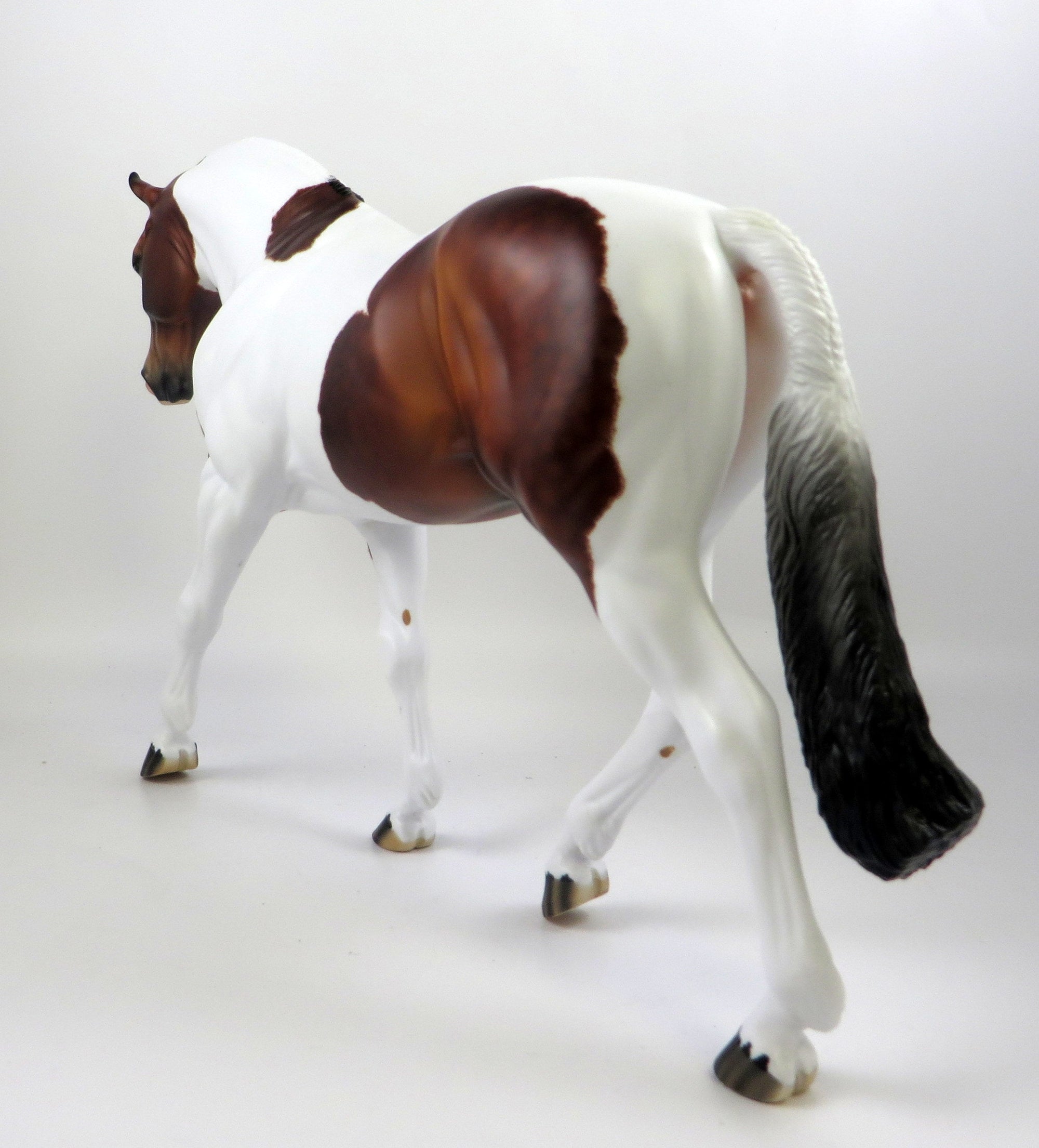 SHIH TZU-OOAK ETCHED DAPPLE BAY IRISH DRAFT MODEL HORSE 8/26/19