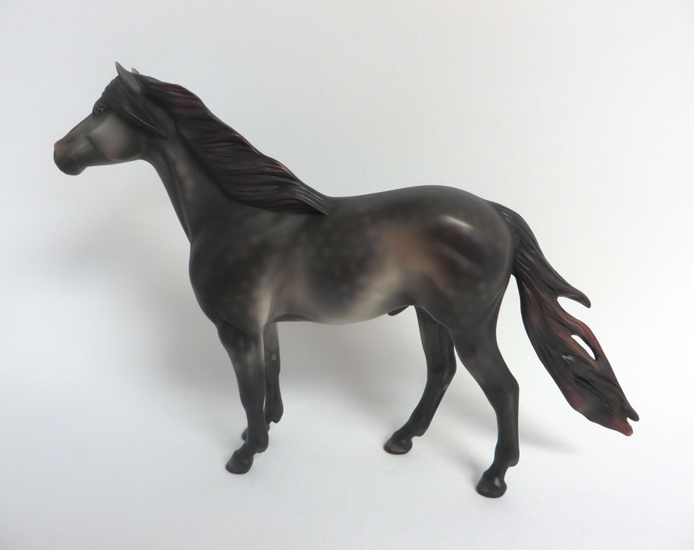 STANLEY -- OOAK DARK ROSE GREY MUSTANG BY MISSY FOX EA19