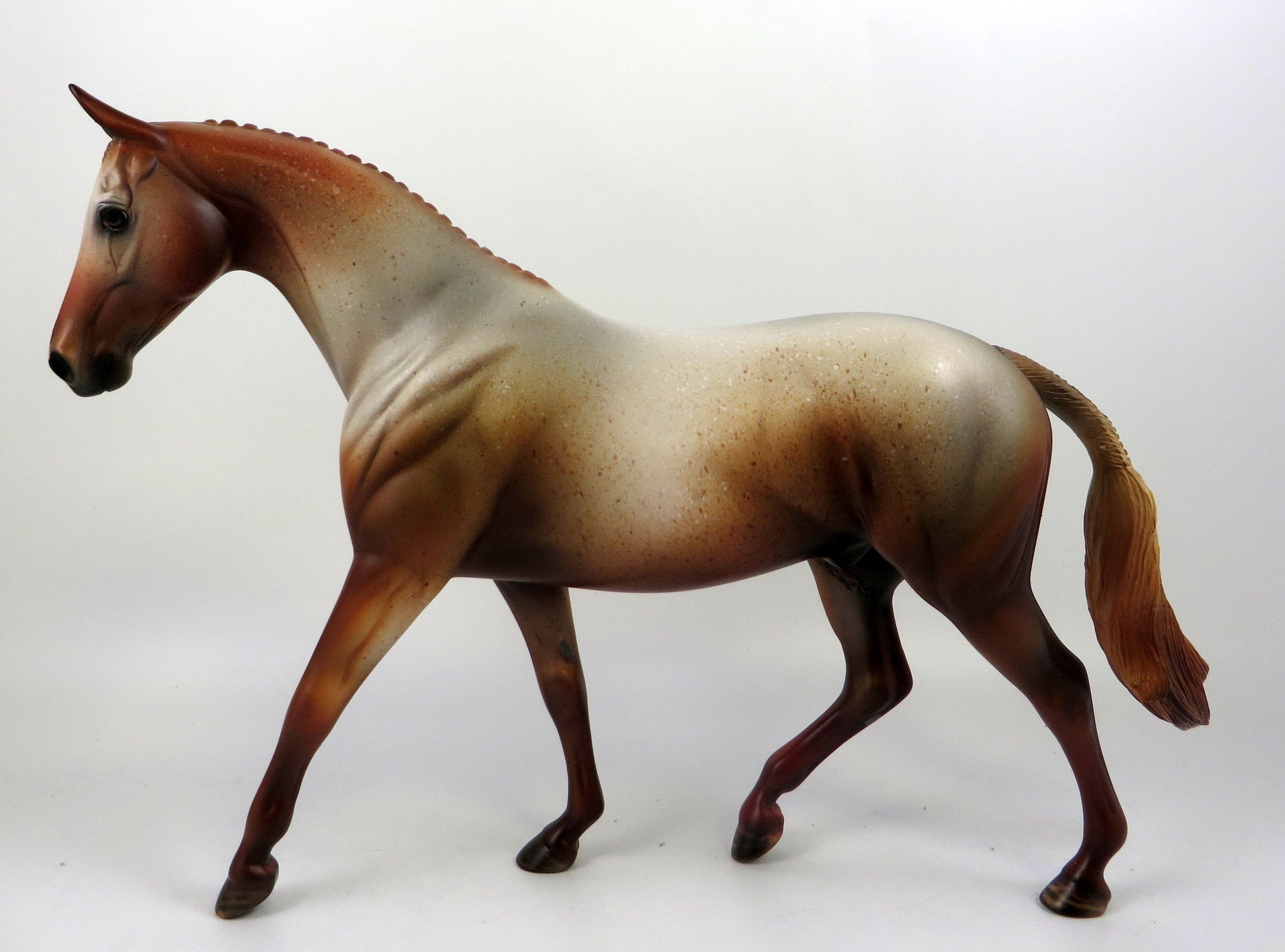 MALTIPOO -OOAK RED ROAN PONY MODEL HORSE BY MISSY FOX 8/26/19