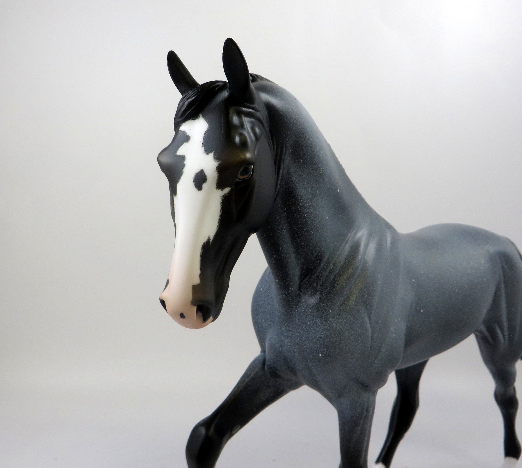 WHIPPET -OOAK BLUE ROAN TWH MODEL HORSE BY AUDREY DIXON 8/27/19