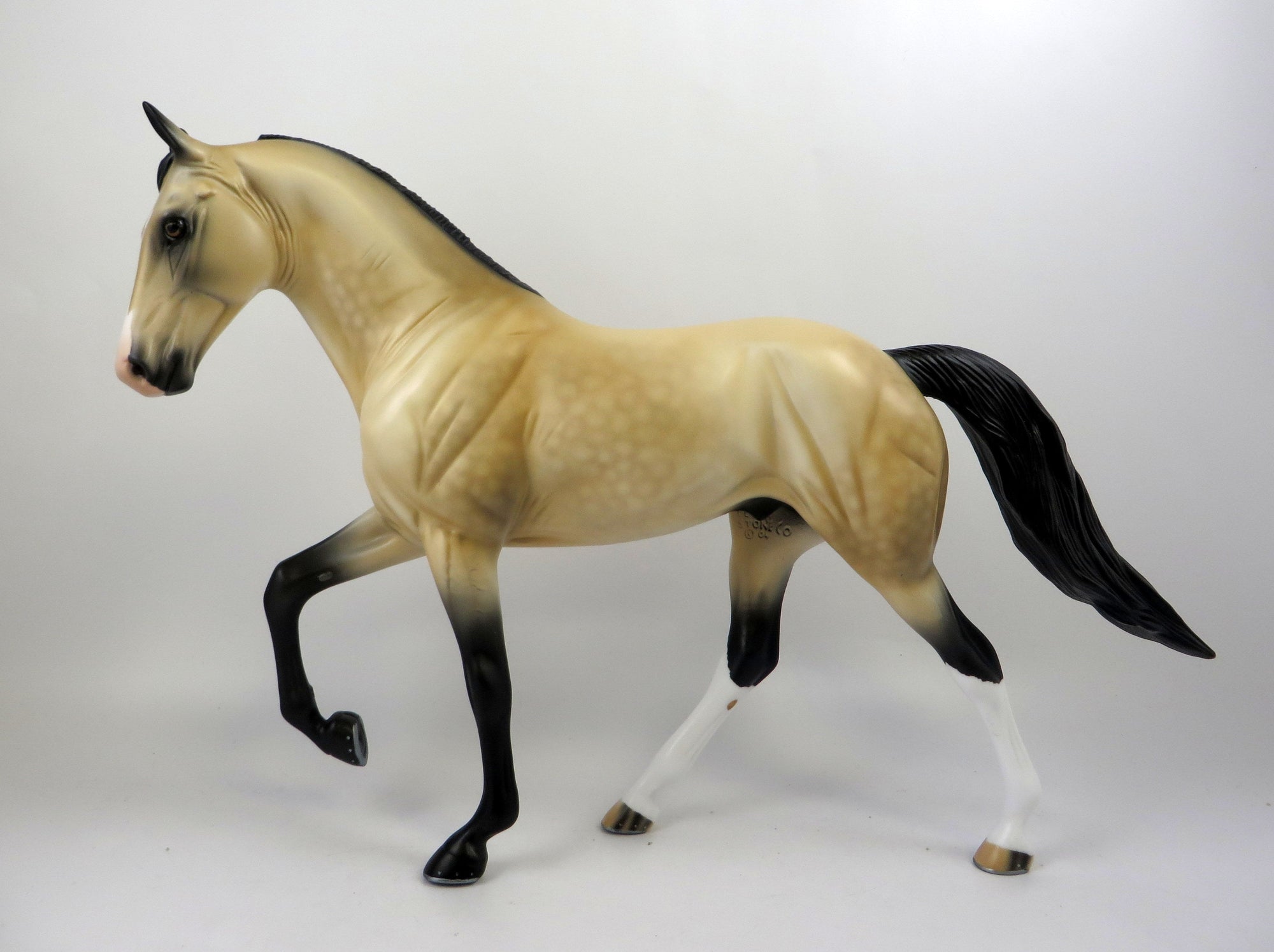 IRISH SETTER-OOAK DAPPLE BUCKSKIN TENNESSEE WALKER MODEL HORSE BY AUDREY DIXON 8/27/19