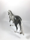 AMP IT UP-OOAK DAPPLE GREY CM TB MODEL HORSE BY SHERYL LEISURE SHCF 19