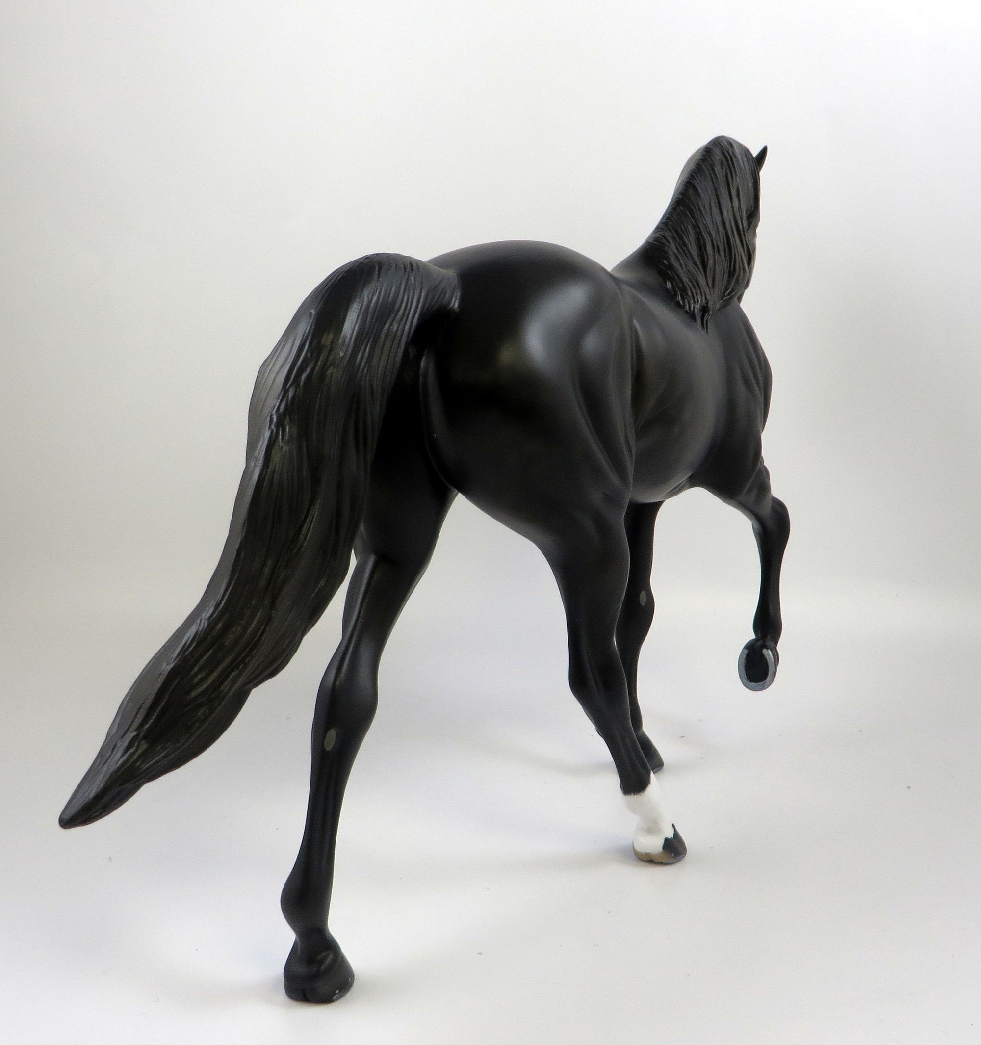 MR. POODLE-OOAK DAPPLE BLACK TWH MODEL HORSE BY ASUDREY DIXON 8/27/19