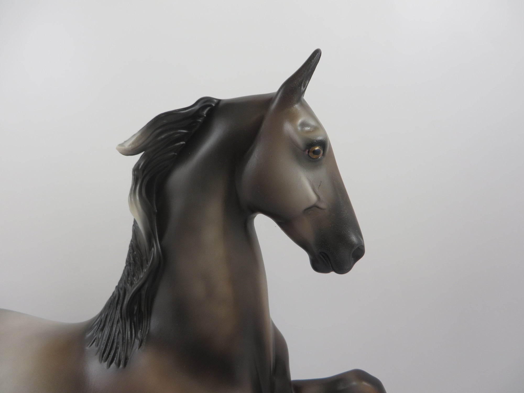 KOMONDOR - OOAK DAPPLED ROSE GREY SADDLEBRED MODEL HORSE BY MISSY FOX 8/27/19