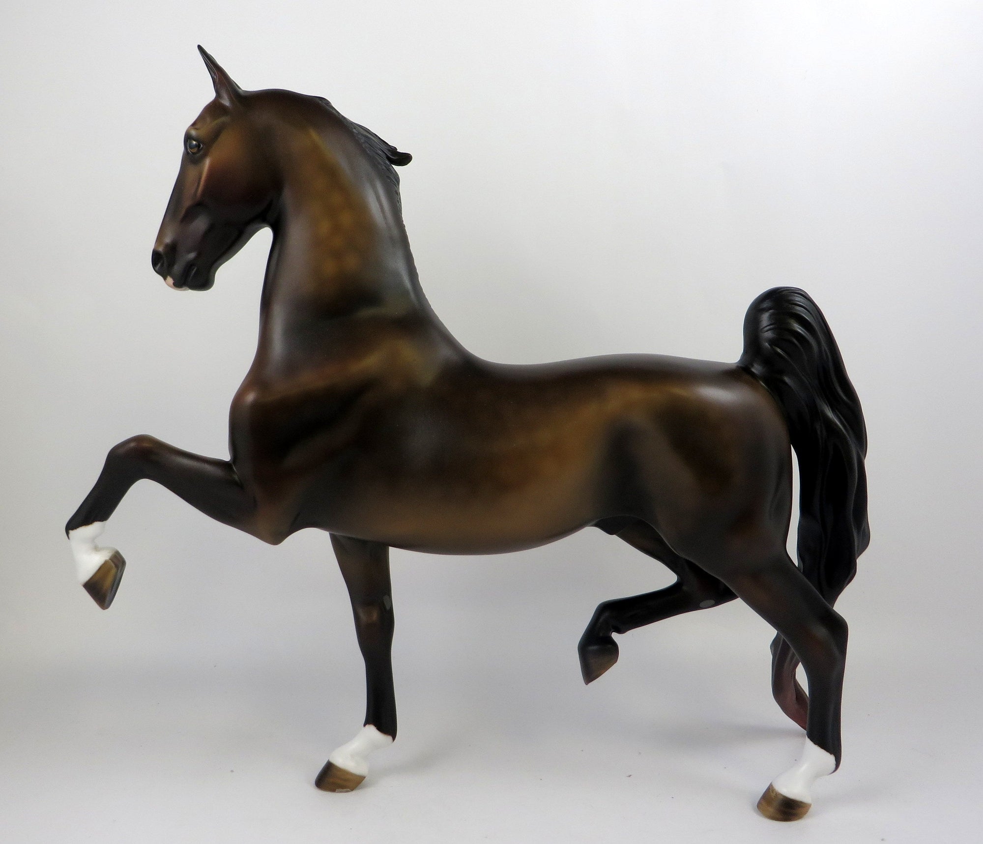 PEMBROKE - OOAK DAPPLED SOOTY BUCKSKIN SADDLEBRED MODEL HORSE BY MISSY FOX 8/27/19