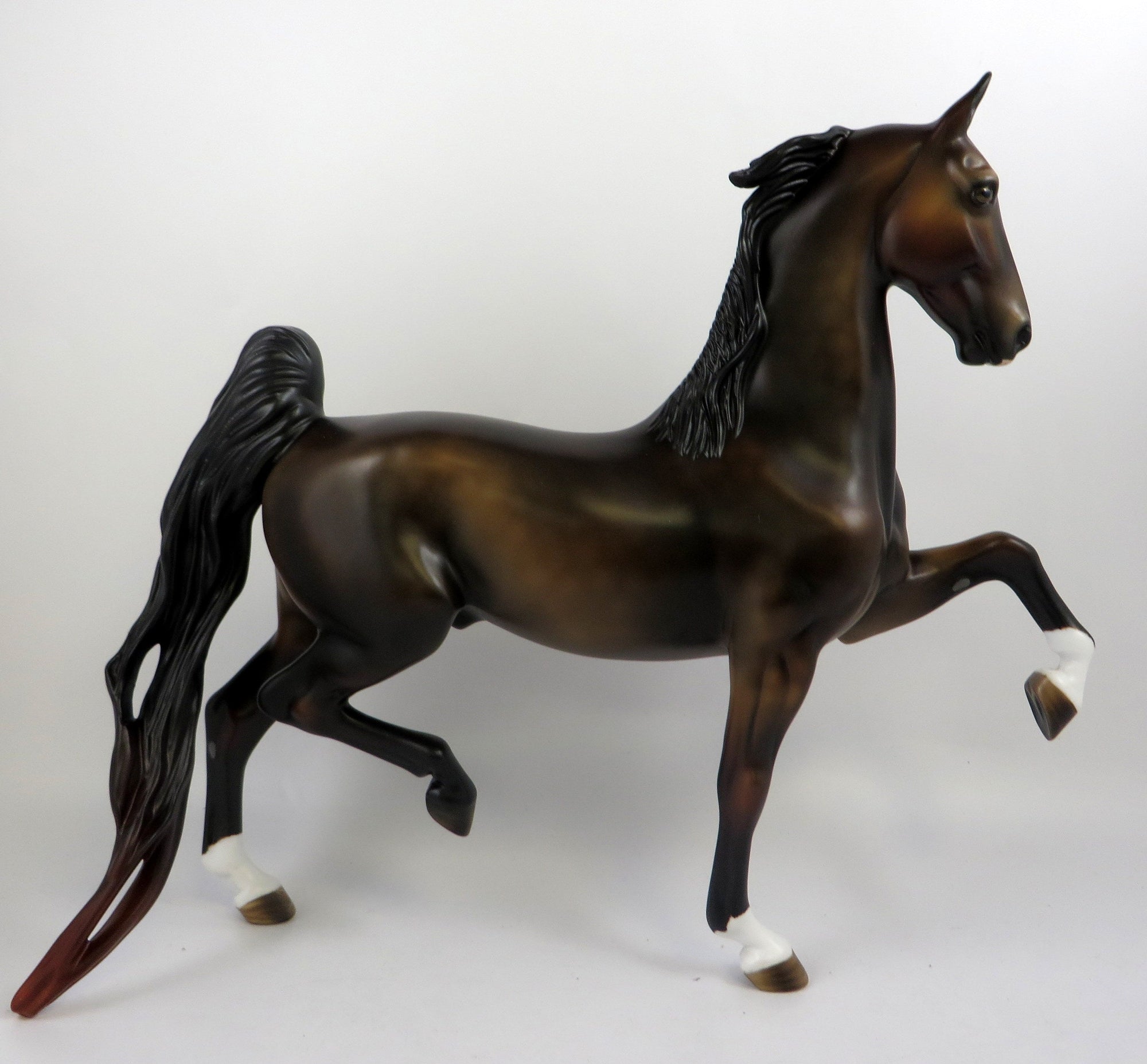 PEMBROKE - OOAK DAPPLED SOOTY BUCKSKIN SADDLEBRED MODEL HORSE BY MISSY FOX 8/27/19