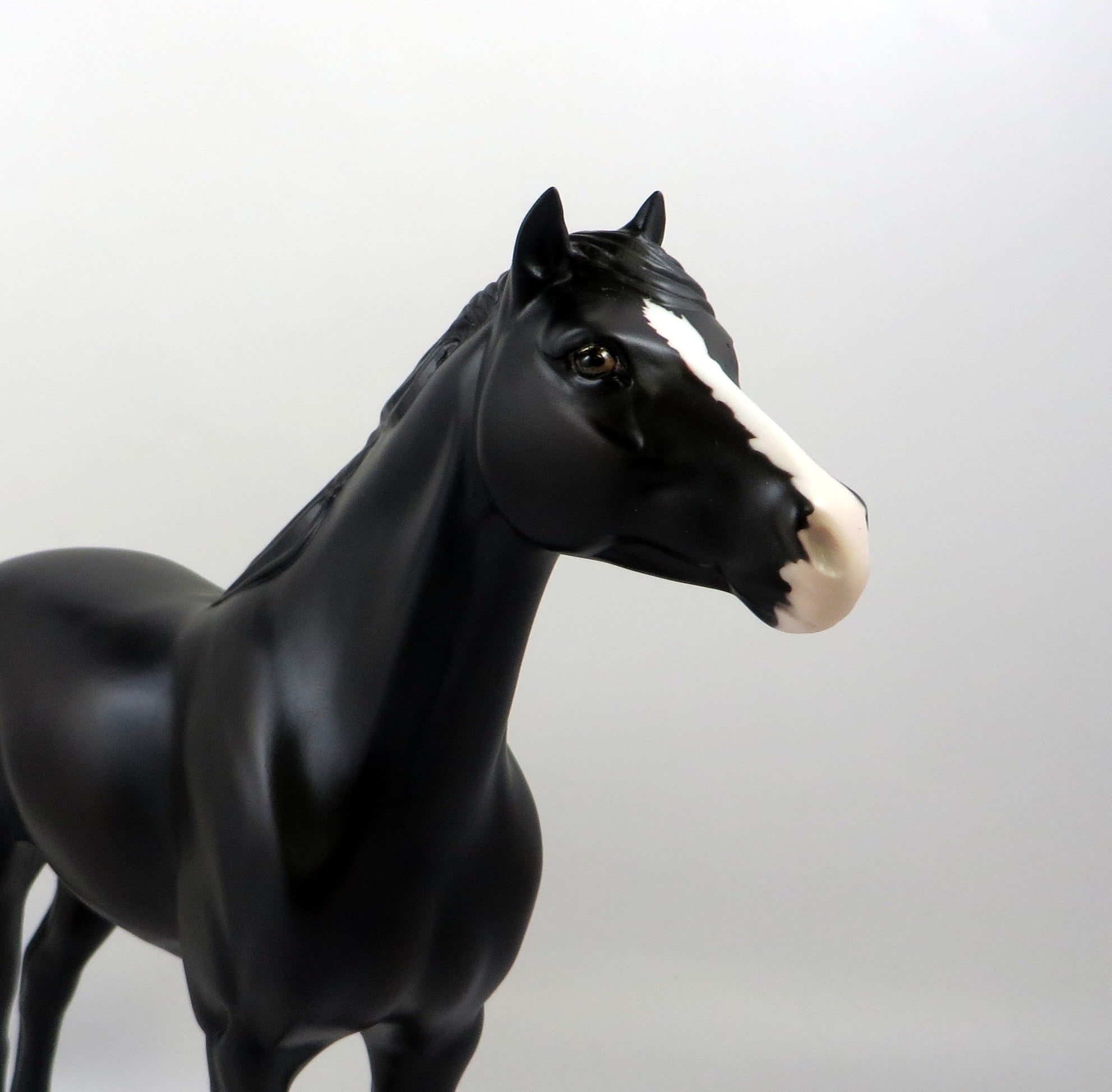 RAVEN-LE-3 DARK DAPPLE BLACK SPANISH MUSTANG MODEL HORSE 9/6/19