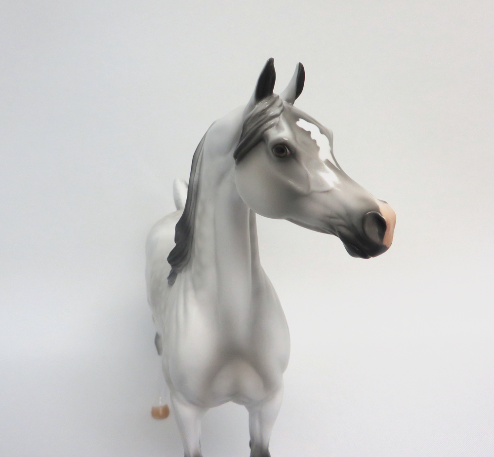 FINNEGAN-OOAK DAPPLE GREY ARABIAN MODEL HORSE EA 19
