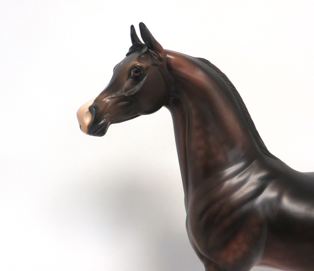 VIRTUAL REALITY-OOAK DAPPLE BAY ARABIAN MODEL HORSE EA19