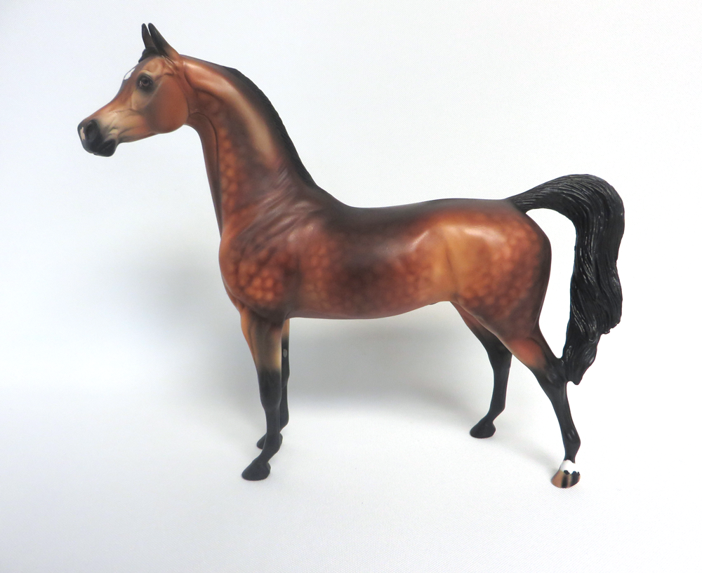 JARHAR-OOAK DAPPLE BAY ARABIAN MODEL HORSE MW 19