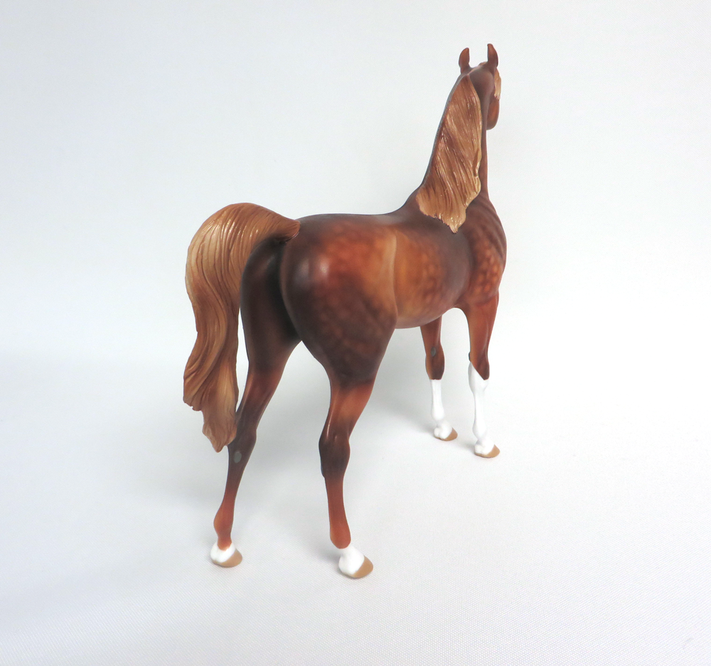 DOUBLOON-OOAK DAPPLE CHESTNUT ARABIAN MODEL HORSE EA 19