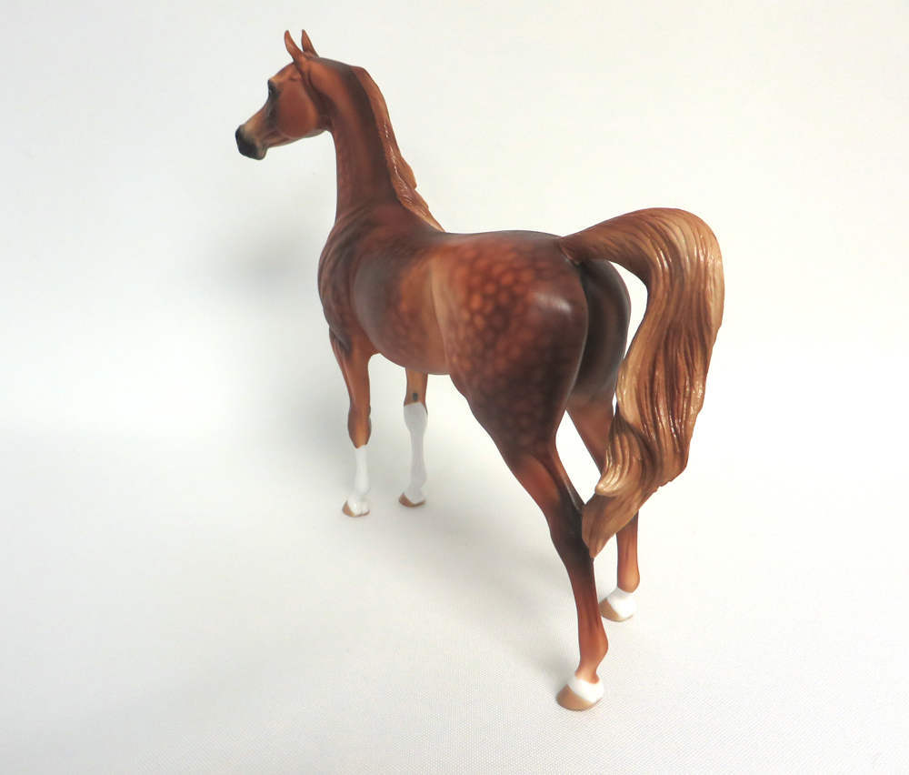 DOUBLOON-OOAK DAPPLE CHESTNUT ARABIAN MODEL HORSE EA 19