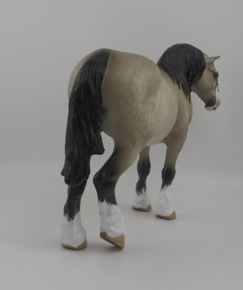Churro-OOAK DAPPLE GREY HEAVY DRAFT MARE BY SHERYL LEISURE 8/20/20