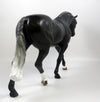 PUBLIC ENEMY -OOAK DAPPLE BLACK IRISH DRAFT MODEL HORSE BY AUDREY DIXON 8/28/19