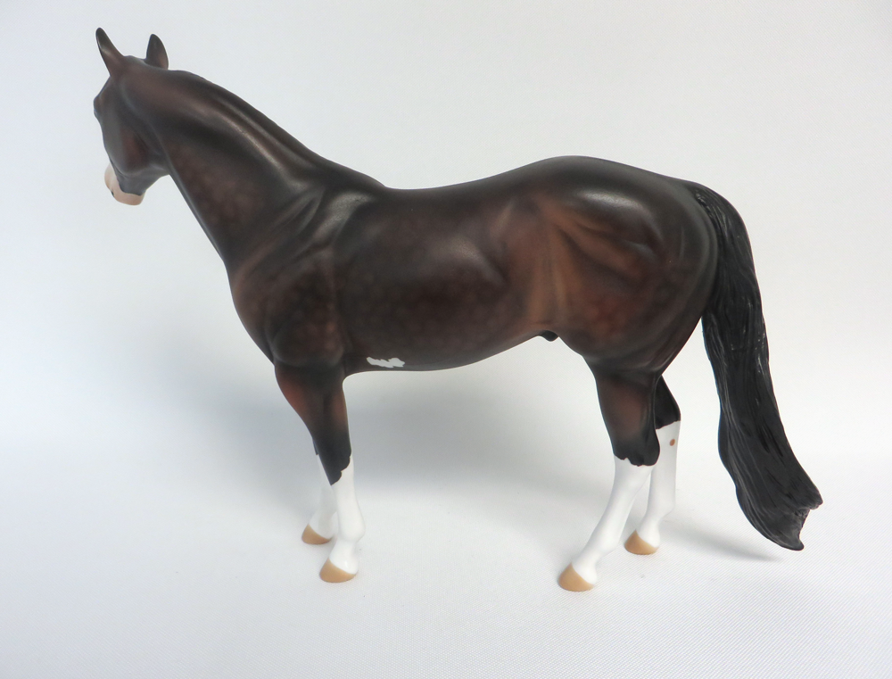 SWITCHBLADE-OOAK DAPPLE BAY OVERO ISH MODEL HORSE MW19