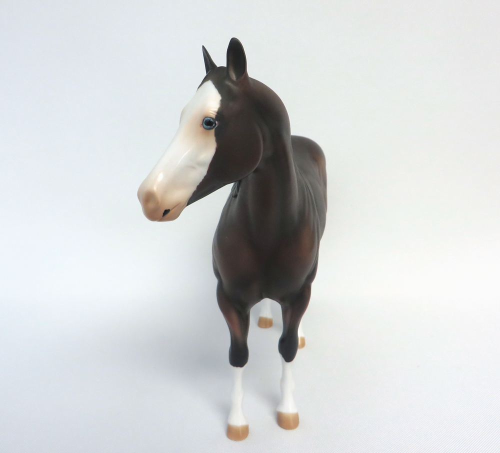 SWITCHBLADE-OOAK DAPPLE BAY OVERO ISH MODEL HORSE MW19
