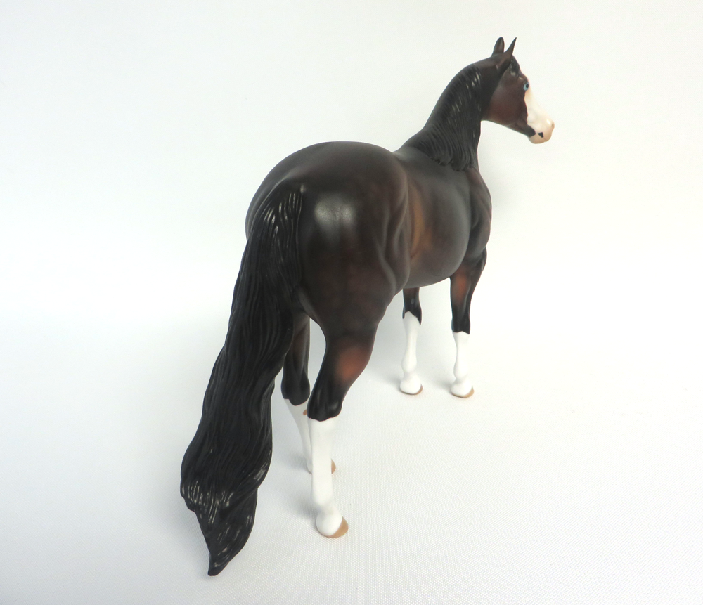 SWITCHBLADE-OOAK DAPPLE BAY OVERO ISH MODEL HORSE MW19