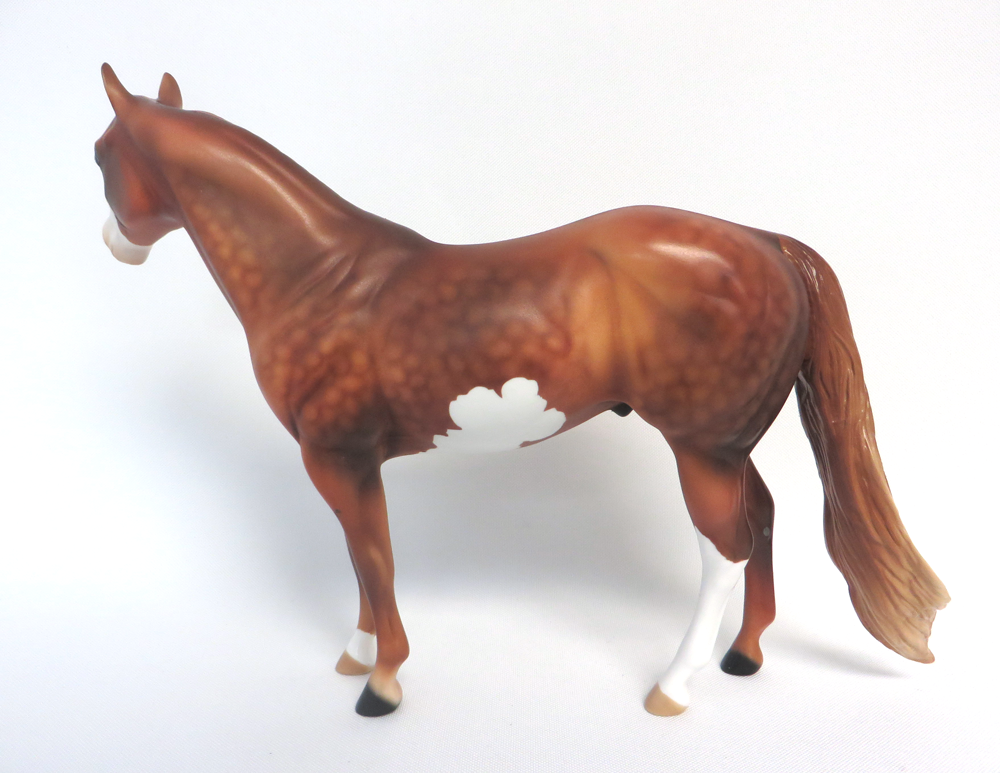 BRAMWELL-OOAK DAPPLE CHESTNUT OVERO ISH MODEL HORSE MW2019
