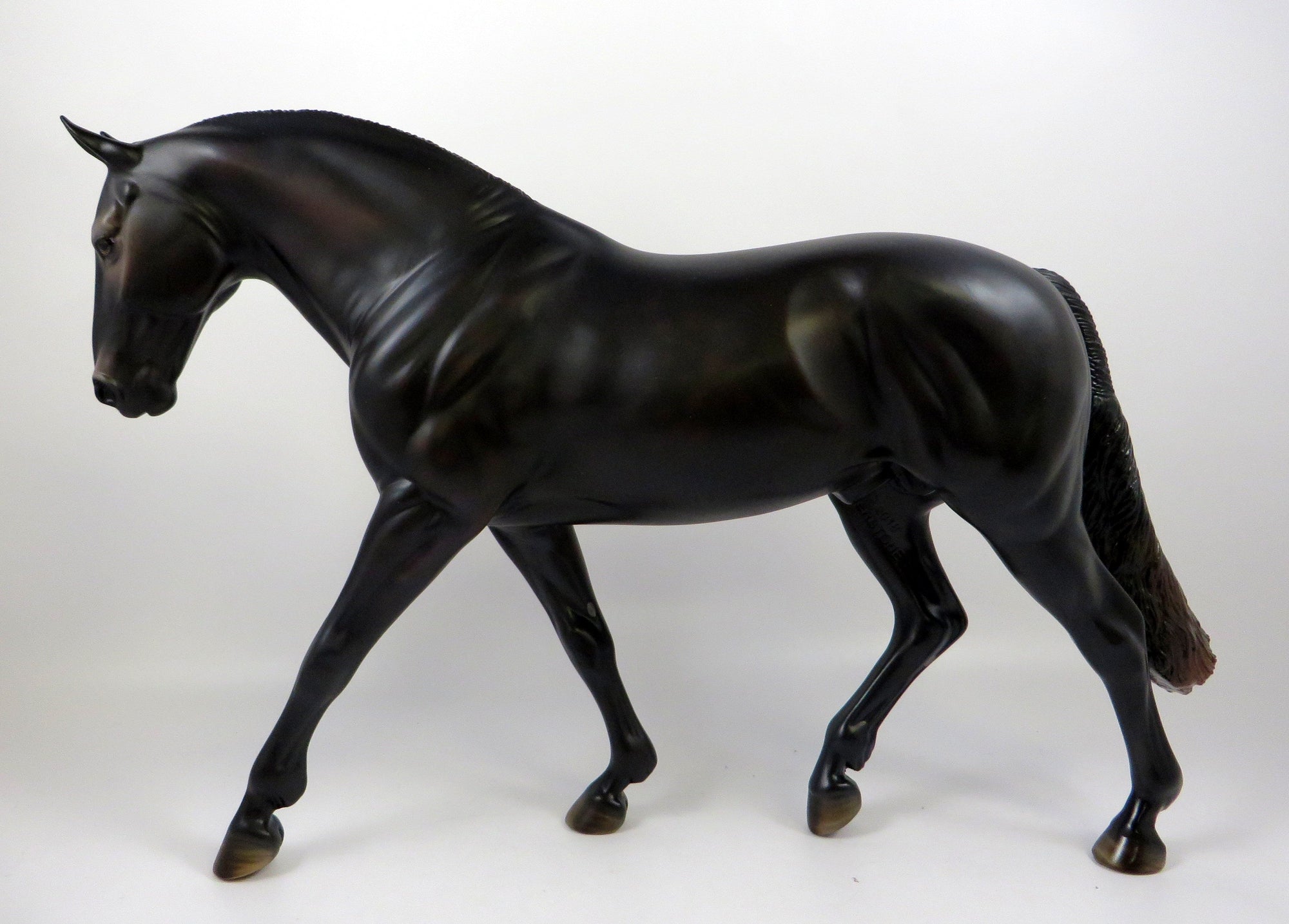 MATRIX -OOAK DAPPLE DARK BROWN BAY IRISH DRAFT MODEL HORSE BY MISSY FOX 8/28/19