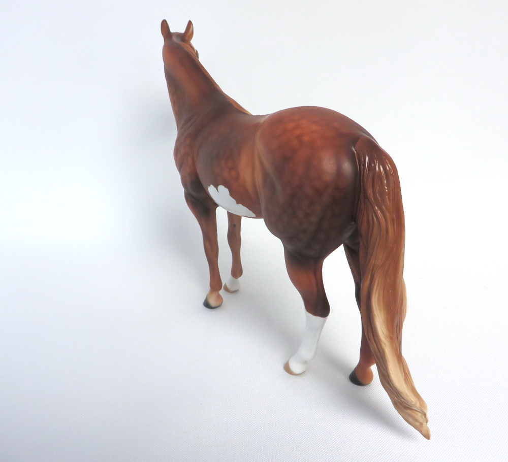 BRAMWELL-OOAK DAPPLE CHESTNUT OVERO ISH MODEL HORSE MW2019