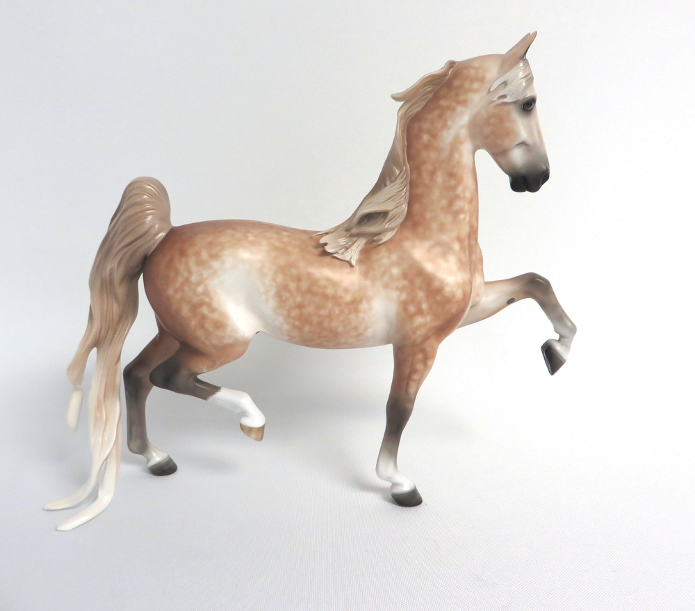 SUNSHINE GO AWAY-OOAK ROSE GREY SADDLEBRED MODEL HORSE MW19