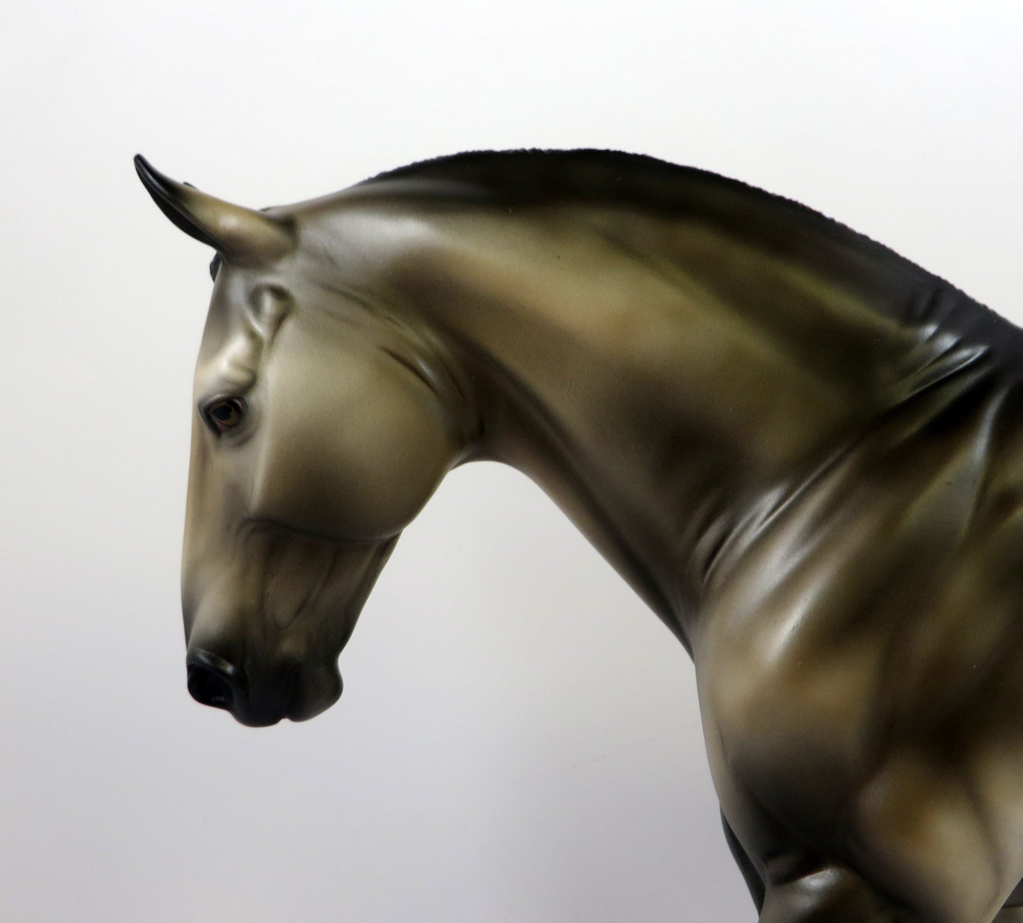 ALLEGRO -- OOAK -- SOOTY BUCKSKIN IRISH DRAFT MODEL HORSE BY MISSY FOX 8/28/19