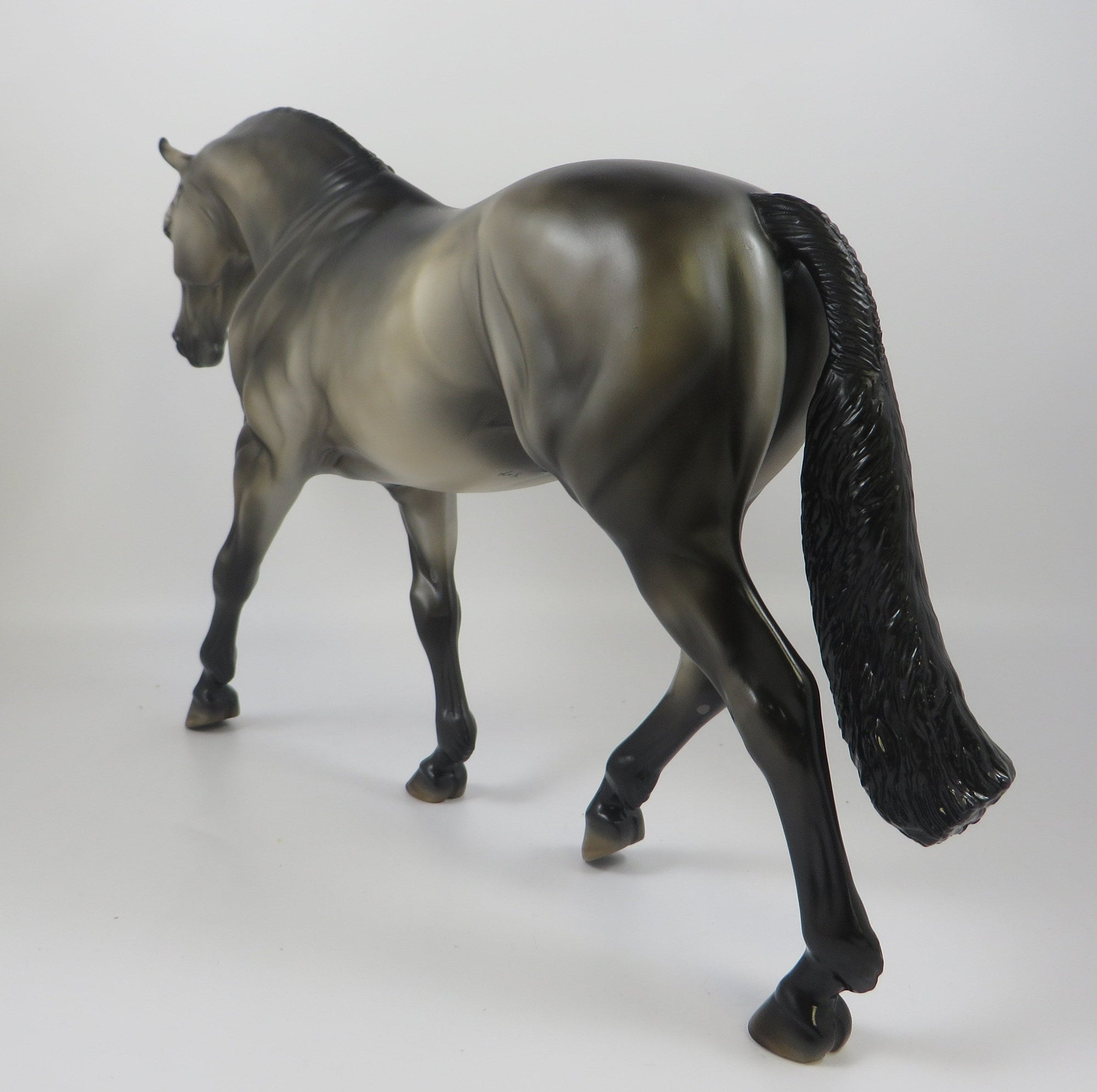 ALLEGRO -- OOAK -- SOOTY BUCKSKIN IRISH DRAFT MODEL HORSE BY MISSY FOX 8/28/19