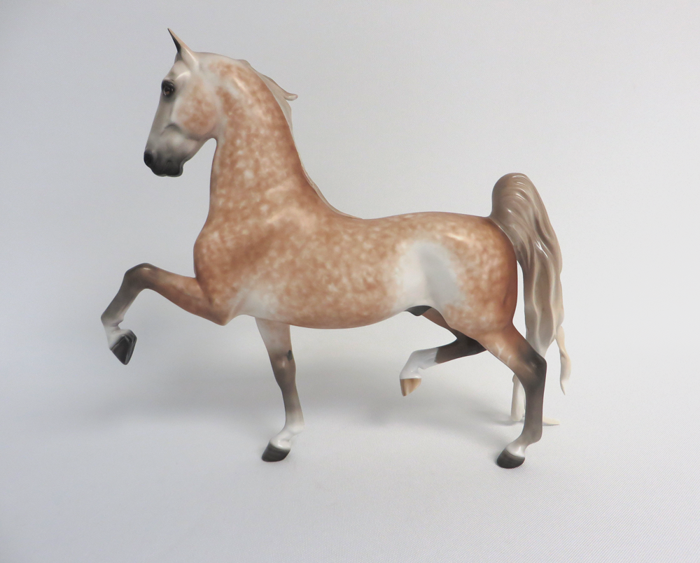SUNSHINE GO AWAY-OOAK ROSE GREY SADDLEBRED MODEL HORSE MW19