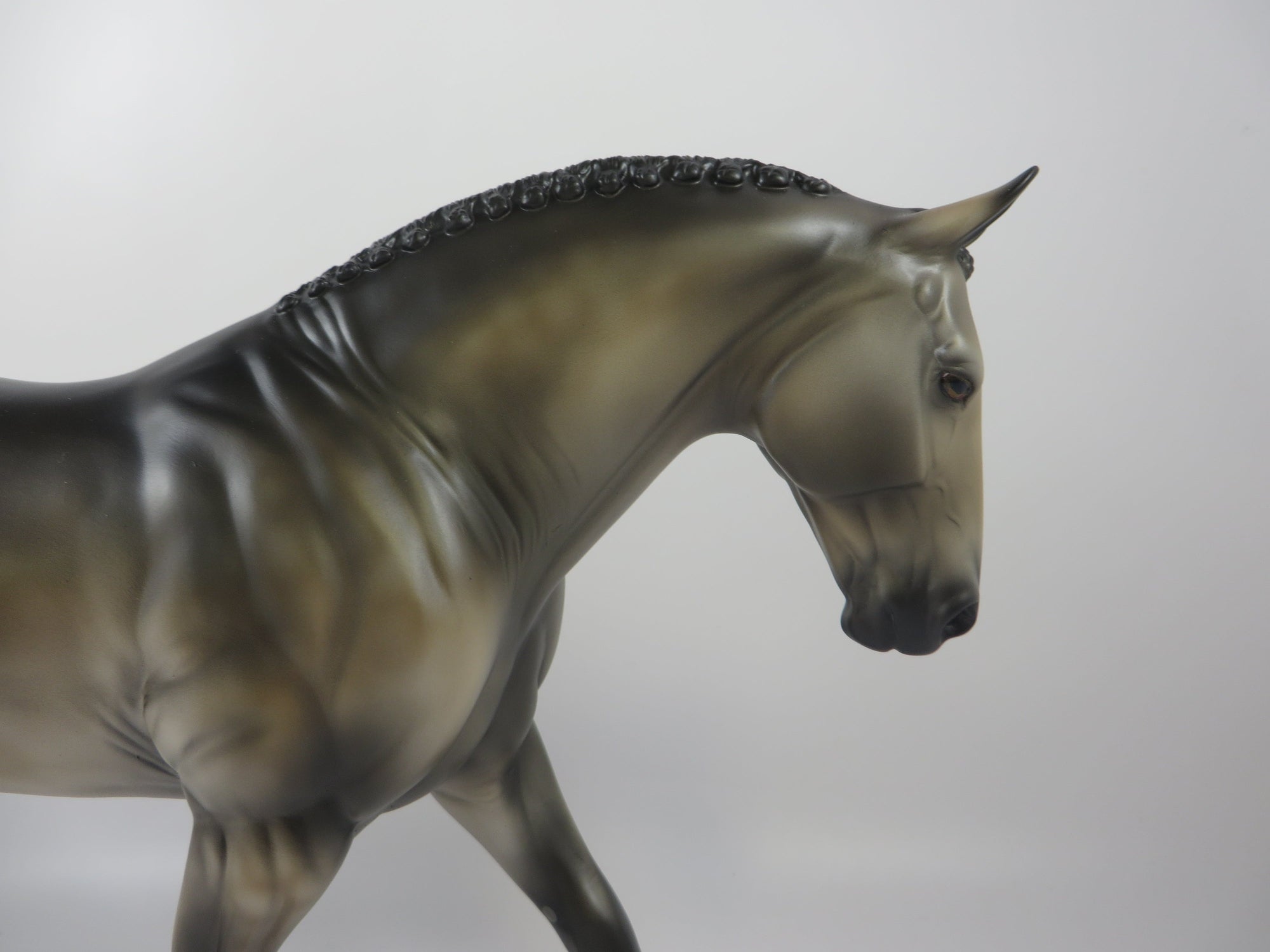 ALLEGRO -- OOAK -- SOOTY BUCKSKIN IRISH DRAFT MODEL HORSE BY MISSY FOX 8/28/19