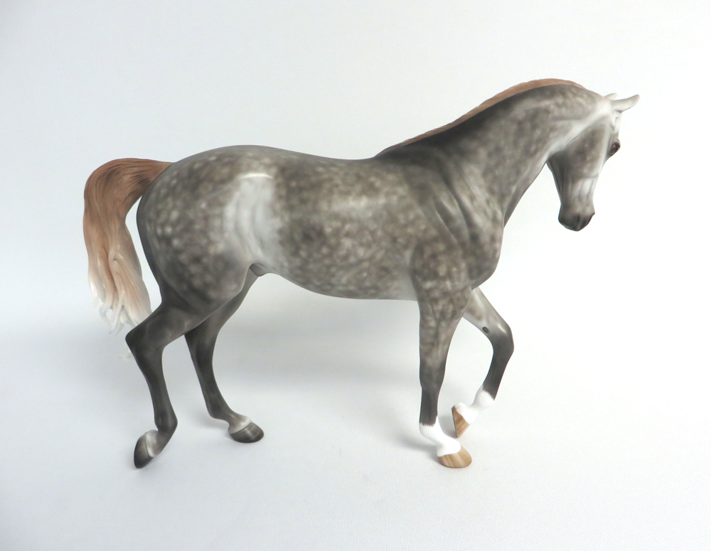 LAZY RIVER-OOAK DAPPLE GREY THOROUGHBRED MODEL HORSE EA 19