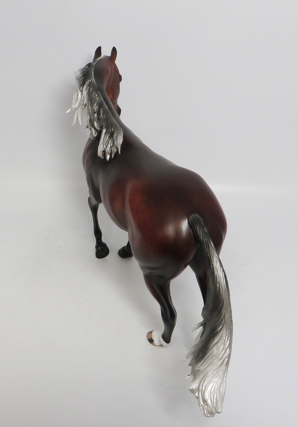 JUST PUSH PLAY-OOAK SILVER BAY THOROUGHBRED MODEL HORSE BY AUDREY DIXON 8/3/18