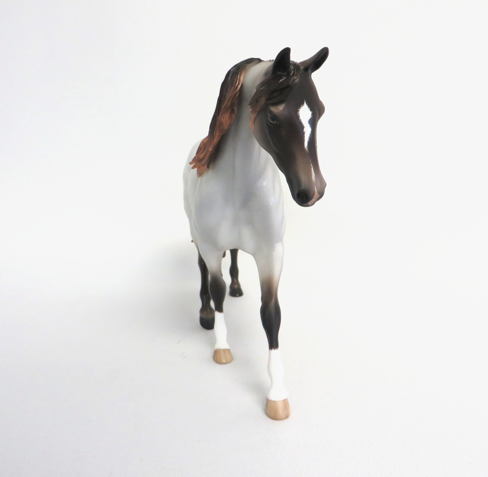 SONG SUNG BLUE-BLUE ROAN RABICAON PONY MODEL HORSE BY SHERYL LEISURE EA19