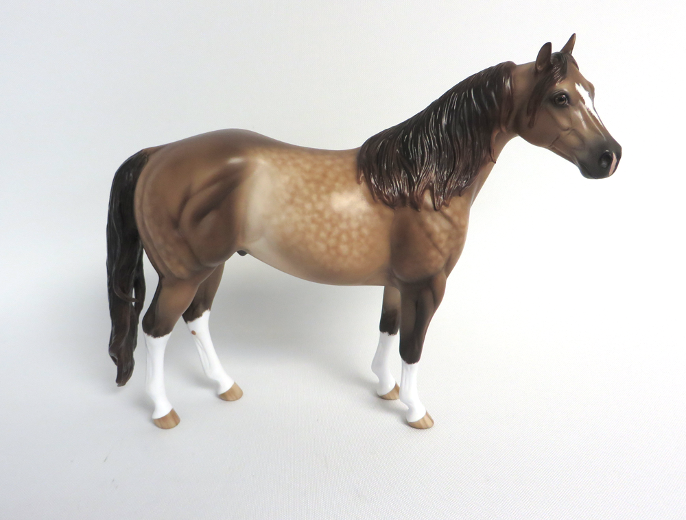 HEART OF GOLD-OOAK DAPPLE BUCKSKIN ISH MODEL HORSE EA 19
